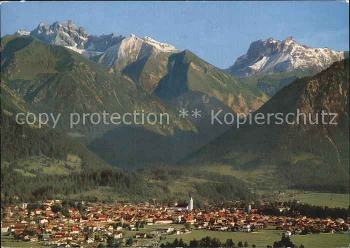 Oberstdorf mit Gr Krottenkopf Kratzer und Trettachspitze