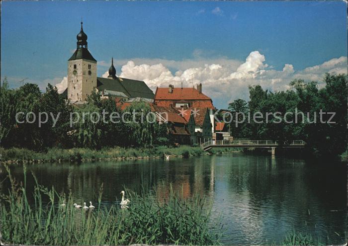 Regen Partie an der Regen Kirche