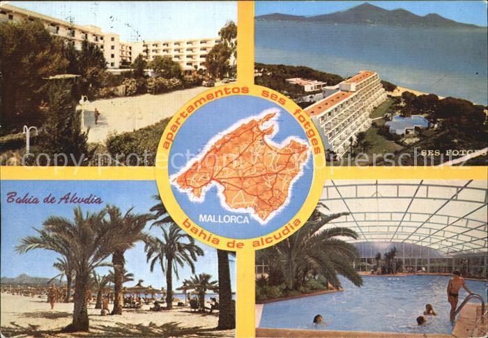 Puerto de Alcudia Aparthotel Ses Fotges Strand Palmen Hallenbad