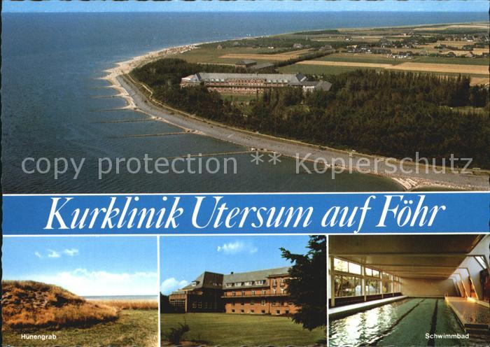 Utersum Kurklinik der BfA Fliegeraufnahme Huenengrab Hallenschwimmbad