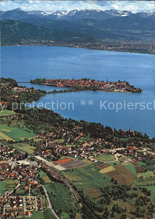 Lindau Bodensee mit Bad Schachen Fliegeraufnahme