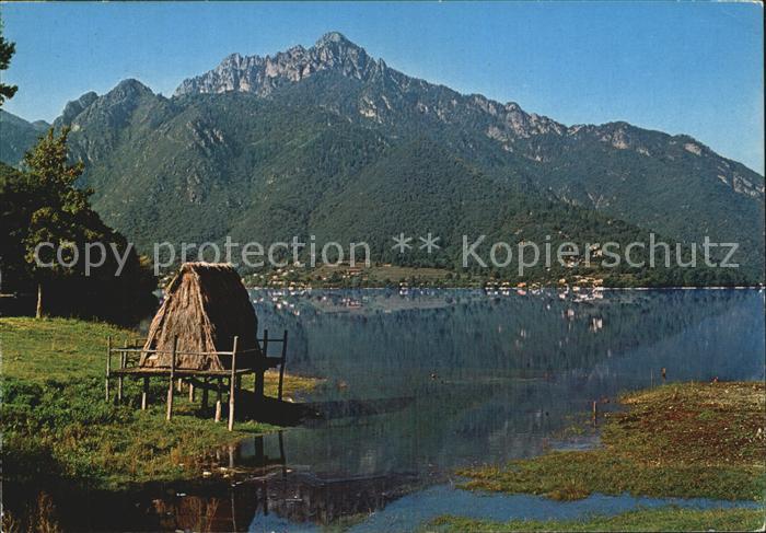 Dolomiti Lago di Ledro Capanna su palafitte