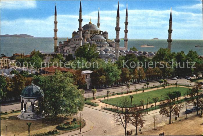 Istanbul Constantinopel Blaue Moschee und Kaiser Wilhelm II