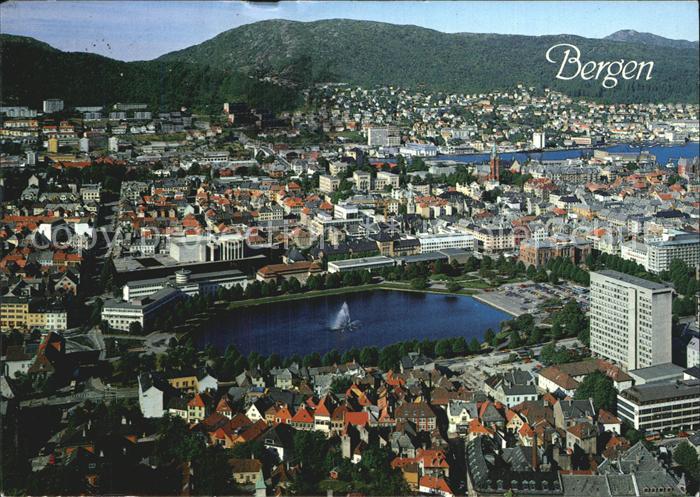 Bergen Norwegen Fliegeraufnahme