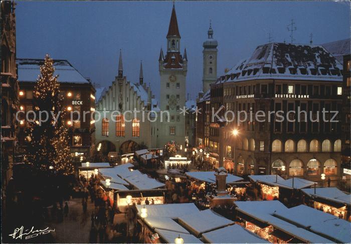 Muenchen Marienplatz Weihnachtsmarkt