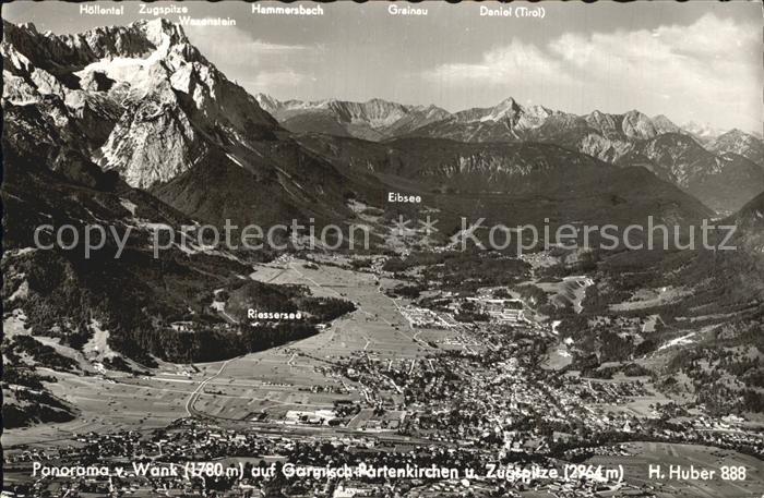 Wank mit Garmisch Partenkirchen und Zugspitze