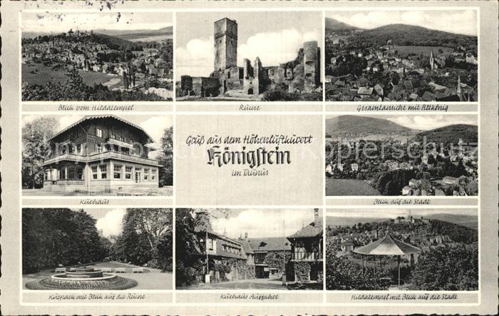 Koenigstein Taunus Total Ruine Altkoenig Kurhaus Stadtblick Kurpark Kurhaus Auff