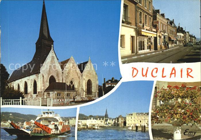 Duclair Seine Faehre Kirche Strassenpartie