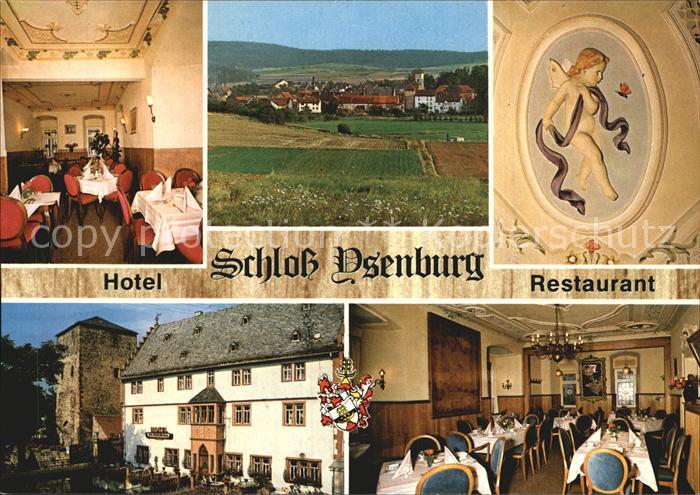 Staden Hessen Hotel Schloss Ysenburg Restaurant Gastraum Stube Panorama