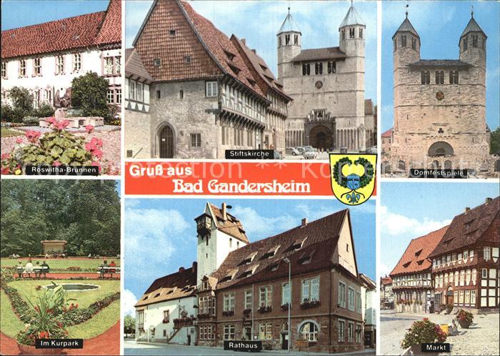 Bad Gandersheim Roswitha Brunnen Stiftskirche Domfestspiele Kurpark Rathaus Mark