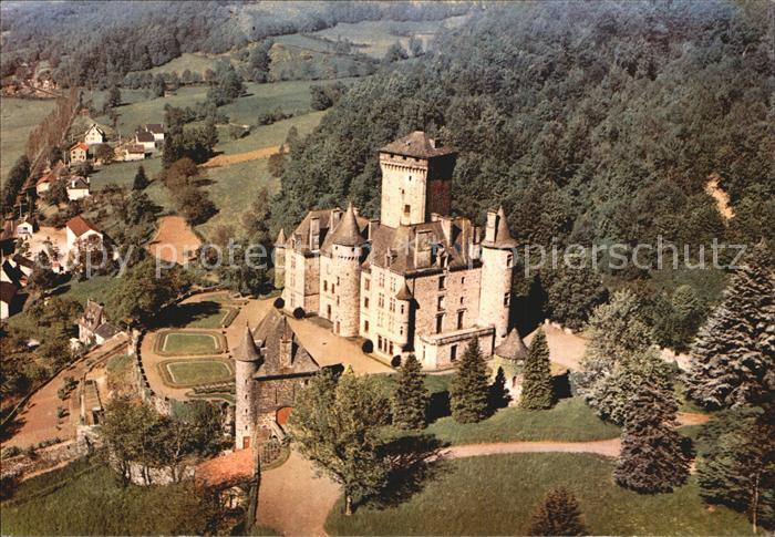 Polminhac Chateau de Pesteils Vue aerienne