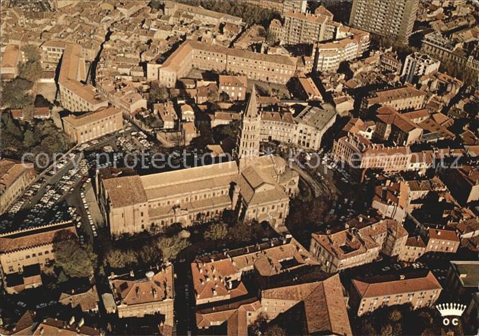 Toulouse Haute-Garonne La Ville Rose Vue aerienne sur la basilique St Sernin
