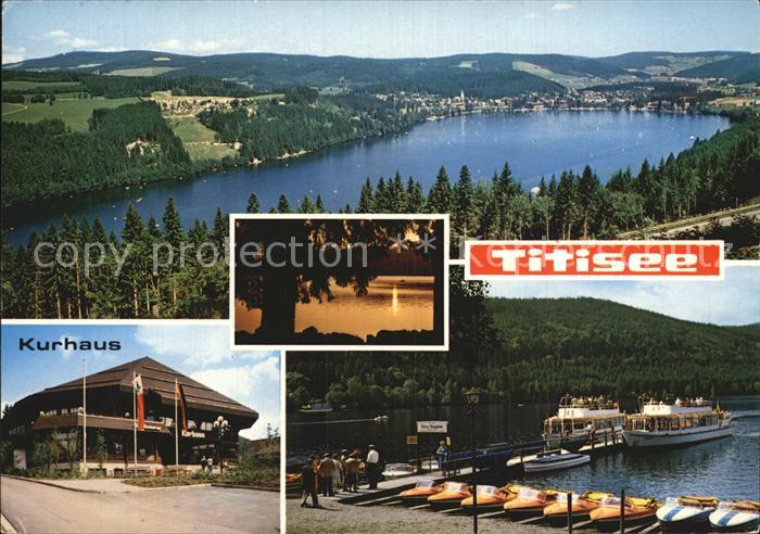 Titisee-Neustadt Panorama Kurhaus Faehrschiffe Bootsliegeplatz