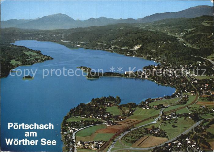 Poertschach Woerthersee Fliegeraufnahme