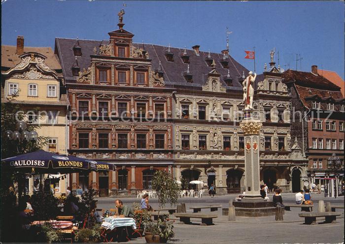 ERFURT  CITY Fischmarkt mit Erfurter Roland und Haus Zum Breiten Herd