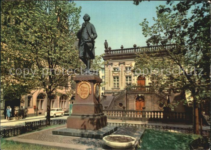 LEIPZIG Sachsen Am Naschmarkt Goethe Denkmal Alte Handelsboerse