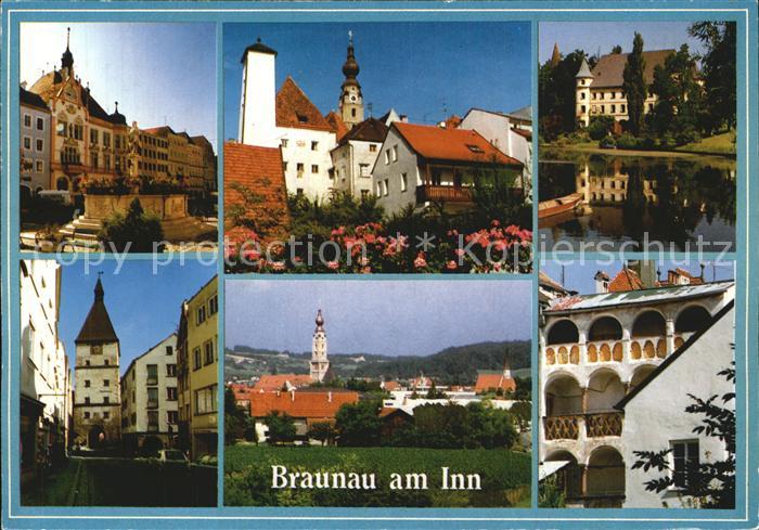 Braunau Inn Stadtplatz Fischerbrunnen Rathaus Malerwinkel Schloss Hagenau Stadtt