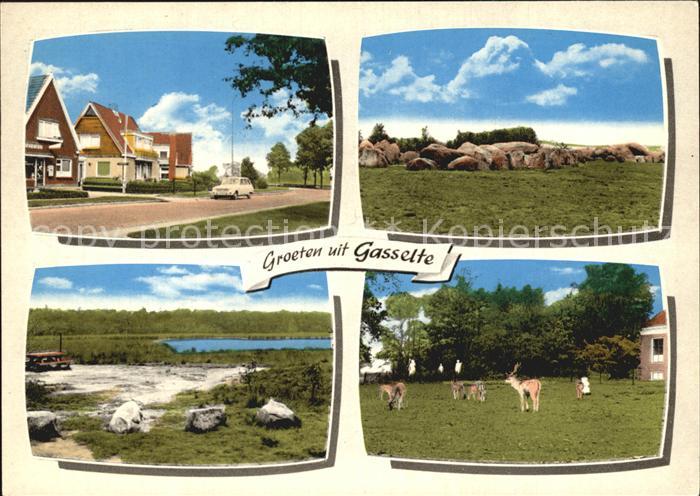 Gasselte Aa en Hunze Stadtansicht Weide