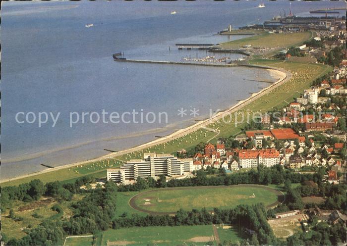 Cuxhaven Nordseebad Fliegeraufnahme Grimmershoernbucht