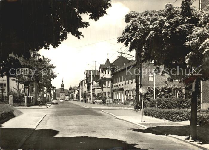Saalfeld Saale Leninstrasse mit Oberem Tor