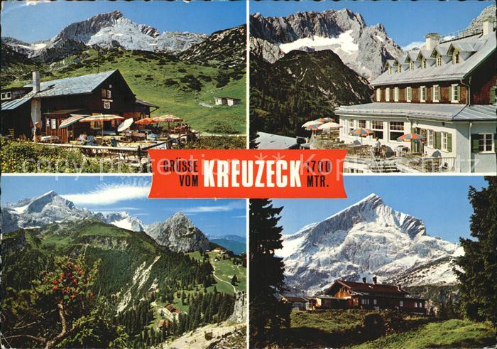 Kreuzeck Hochalm Alpspitze Kreuzeckhaus gegen Zugspitze