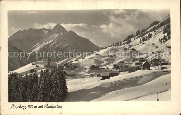 Hirschegg Kleinwalsertal Vorarlberg Widderstein Winterlandschaft
