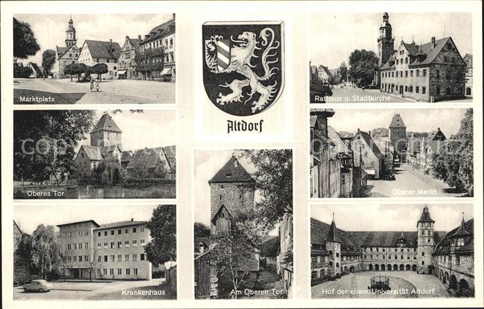 Altdorf Nuernberg Marktplatz Rathaus Stadtkirche Krankenhaus Oberes Tor