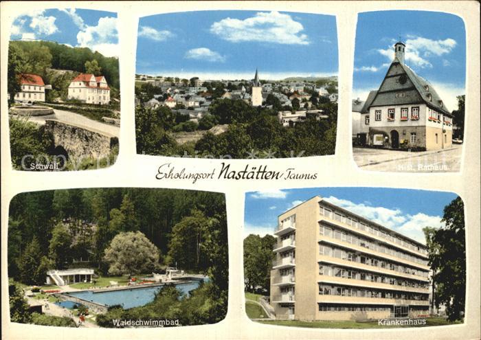 Nastaetten Taunus Schwall Waldschwimmbad Krankenhaus Rathaus