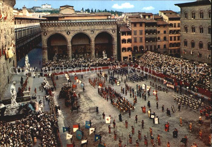 Firenze Florenz Piazza della Signoria Giuoco del calcio in costume