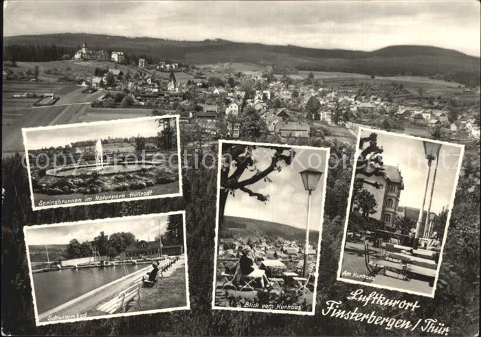 Finsterbergen Panorama Springbrunnen Naturpark Huellrodt Kurhaus Terrasse Schwim