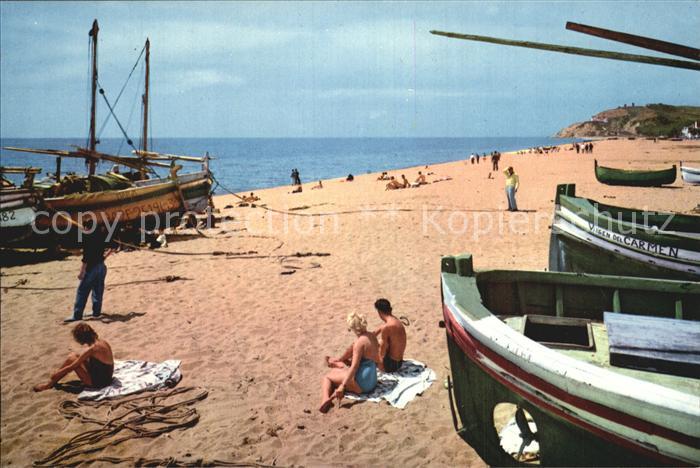 Calella Vista parcial de la playa Strand Fischerboote