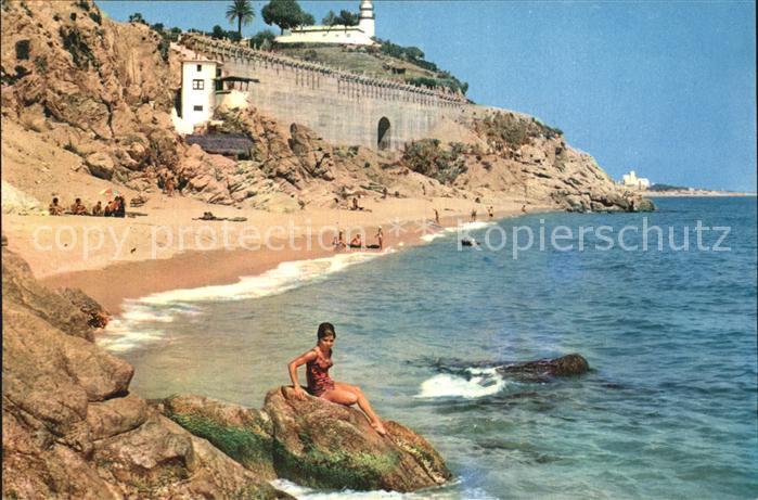 Calella Playa del Faro Strand am Leuchtturm