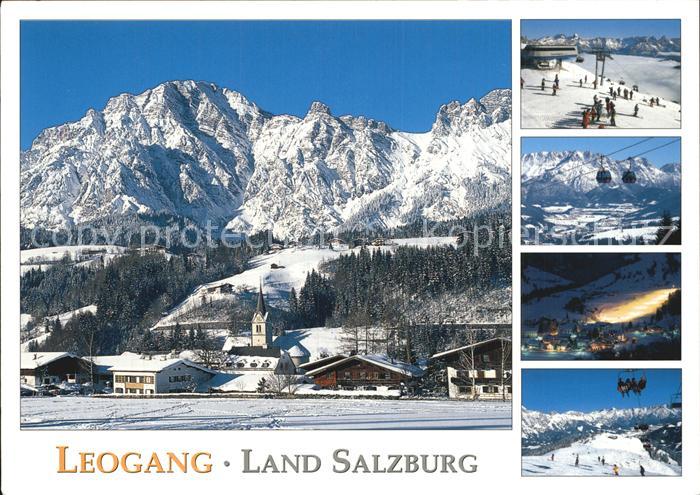Leogang Panorama Wintersportplatz Skigebiet Bergbahn Alpen