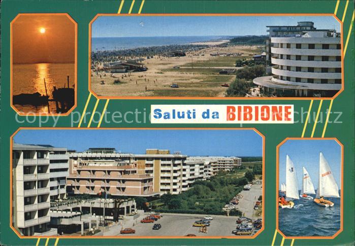 Bibione Abendstimmung Strandpromenade Hotels Strand Segeln