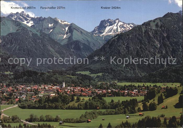 Oberstdorf Gesamtansicht mit Alpenpanorama