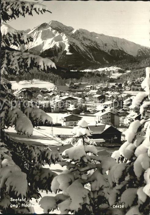 Seefeld Tirol Panorama gegen Hocheder Winterlandschaft