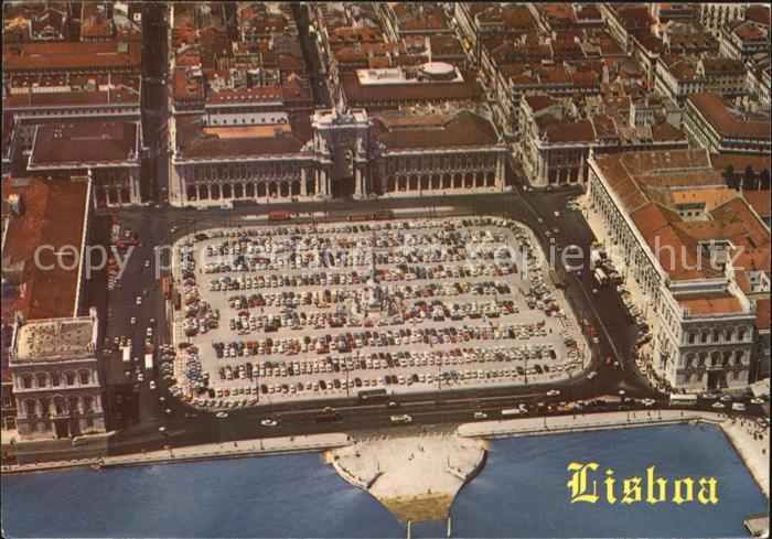 Lisboa Praca do Comercio Black Horse Square aerial view