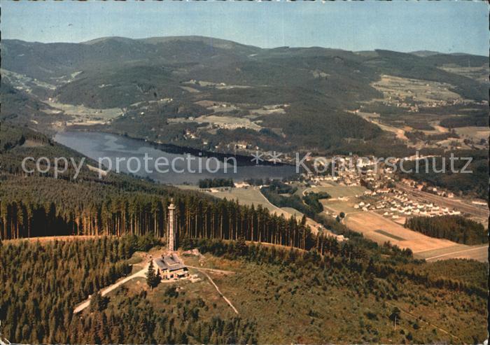 Neustadt Titisee Blick vom Hochfirst auf den Titisee Schwarzwald Fliegeraufnahme