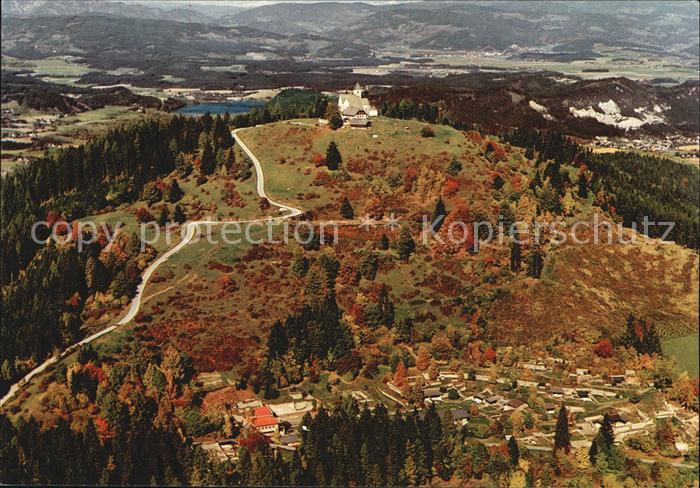 Magdalensberg Keltisch roemische Ausgrabungen des Landes Kaernten Fliegeraufnahm