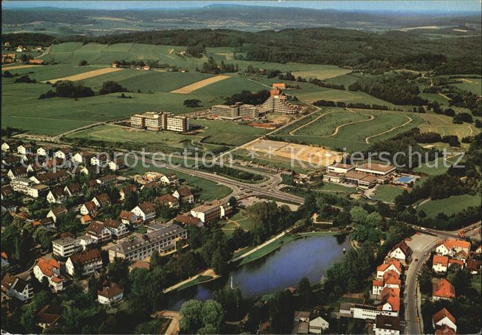 Horn-Bad Meinberg Kurparksee Bewegungszentrum Kurkliniken Fliegeraufnahme