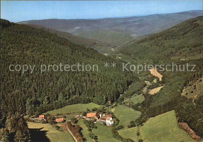 Waldkatzenbach Muehle im oberen Hoellgrund Fliegeraufnahme