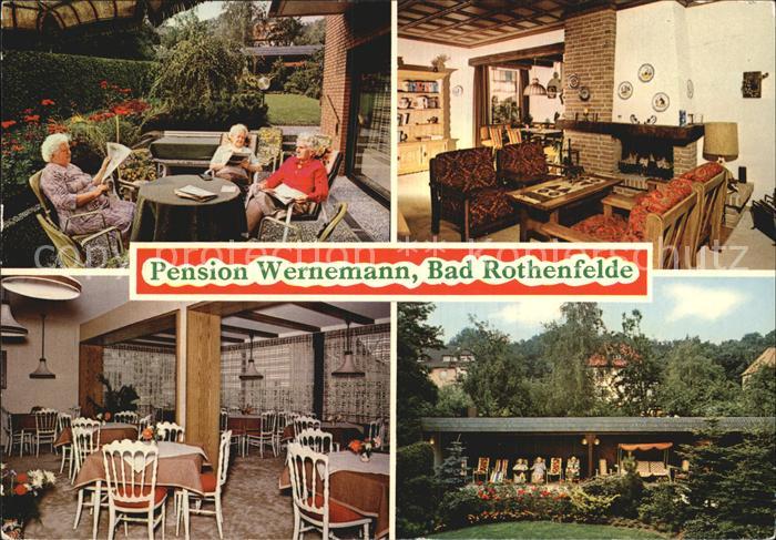 Bad Rothenfelde Pension Wernemann Terrasse Kaminzimmer
