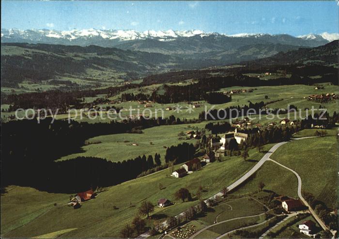 Lindenberg Allgaeu Kurklinik der LVA Schwaben Alpenpanorama Fliegeraufnahme