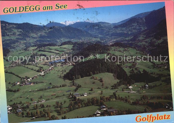 Goldegg Golfplatz im Alpenraum Fliegeraufnahme