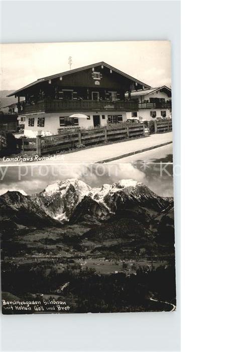 Berchtesgaden Schoenau mit Hohen Goell und Brett