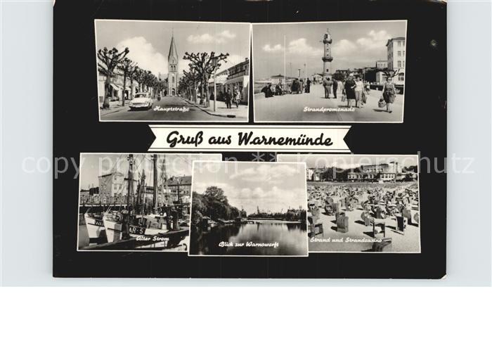 Warnemuende Ostseebad Strand Promenade Leuchtturm Hafen