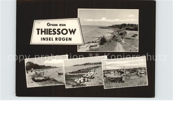 Thiessow Ostseebad Ruegen Strand Hafen