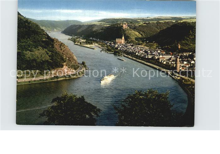Oberwesel Rhein Fliegeraufnahme Rheinpartie