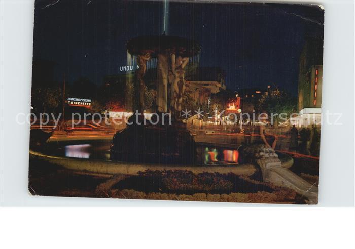 Cattolica Rimini Fontana delle Siren Notturno