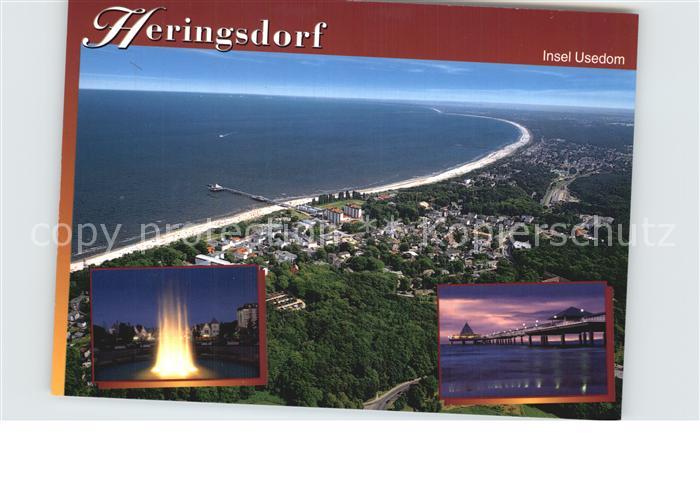 Heringsdorf Ostseebad Usedom Fliegeraufnahme Strand Seebruecke